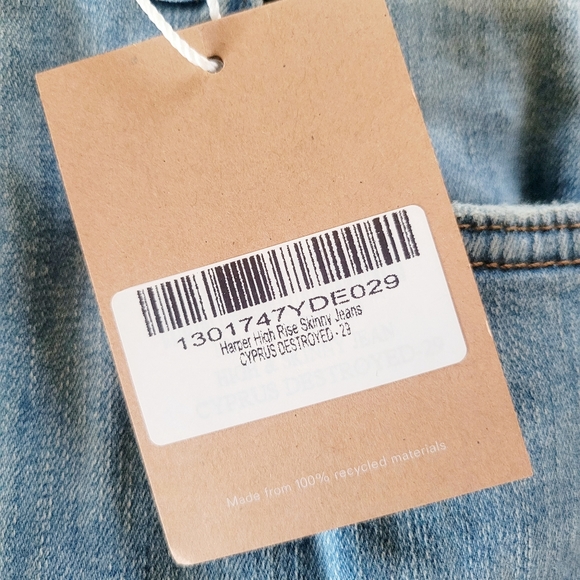 REFORMATION HARPER HIGH RISE DESTROYED JEANS SZ 28 - Picture 4 of 4